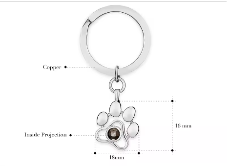 Paw Print Keychain