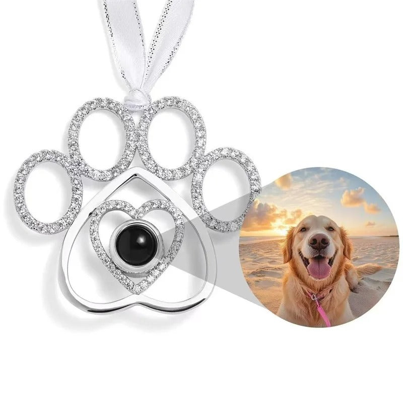 Paw Print Photo Ornament